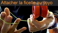 Attacher la ficelle au yoyo